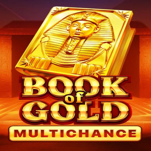 Book of Gold Multichance slot visual from Playson available on casino.arenamens.com