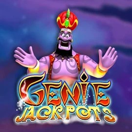 Genie Jackpots online game logo by Blueprint Gaming on casino.arenamens.com