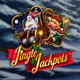 Jingle Jackpots online game logo by Dragon Gaming on casino.arenamens.com