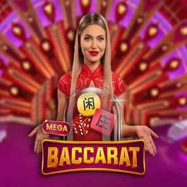 Mega Baccarat slot icon by Pragmatic Play, available at Arena Casino