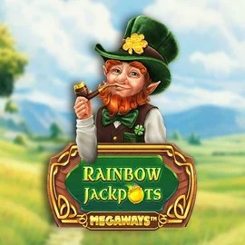 Rainbow Jackpots Megaways by Red Tiger Gaming, showcased at casino.arenamens.com – game logo