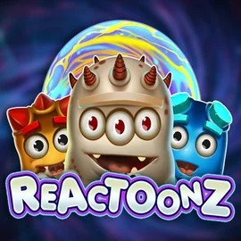 Reactoonz by Play'n GO, showcased at casino.arenamens.com – game logo
